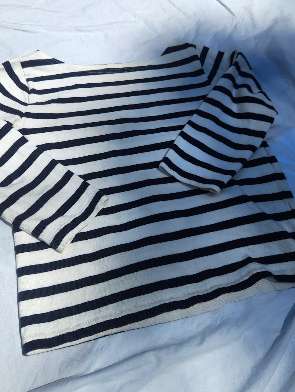 J. Crew Cotton Classic Boatneck Striped Top